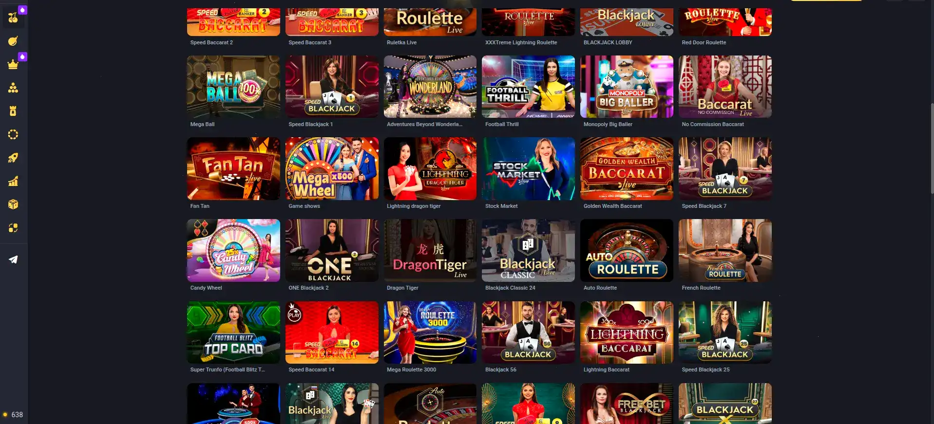 Игровой интерфейс казино Вулкан Делюкс с яркими слотами